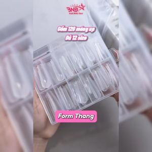 Móng úp gel gôm Annies - Hộp 120 móng úp dual form 12 size form thang vuông nhọn tròn