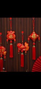 Dây treo tài lộc trang trí năm mới đám cưới lễ hội nhà cửa phong cách dân gian cây tài lộc