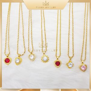 Dây Chuyền Nữ Vòng Cổ Dạng Xoắn Nhiều Mẫu Mặt Dây Đính Đá Đơn Giản Thanh Lịch