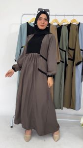 Gamis Wanita Dress Muslim Kekinian Polos Busui Terbaru - Radwah Rafanda