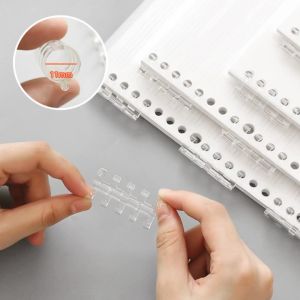 5 Hole Segregated Clear Hard Plastic Hinged Ring Binder for DIY Notebook Journal Planner Loose Leaf Book Spiral Circle