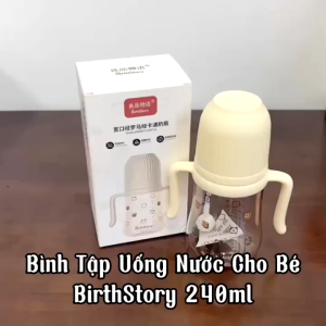 Bình Tập Uống Cho Bé BirthStory  Ống Tập Hút Silicon Chống Sặc Cho Bé Tập Uống An Toàn
