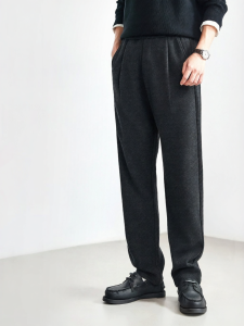 MIANXIANSHENG | Warm Wool Blend Straight Casual Pants