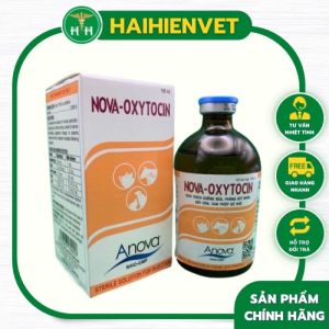 Nova Oxytocin 100ml - tăng tiết sữa ngừa sót nhau can thiệp đ.ẻ khó trên chó mèo heo trâu bò dê cừu