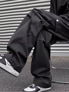 American High Street Workwear Pants Mens Paratrooper Windproof Waterproof Outdoor Mountain Climbing Trousers Straight Casual Long Pants