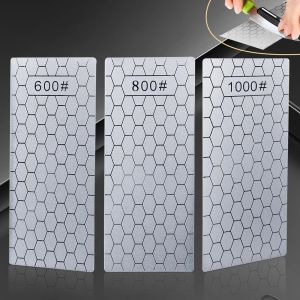 Diamond Knives Sharpening Stone 600# 1000# 800# Grindstone Knife Sharpener Ultra-thin Honeycomb Surface Whetstone