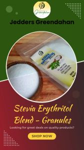 Greendahan Stevia BlendGranules 2x sugar Sweetness 1 kg - Keto friendly SweetenerNO MALTODEXTRIN (with Erythritol)