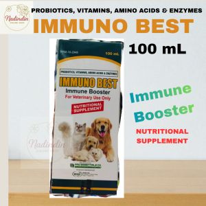 IMMUNO BEST Probiotics Vitamins Amino Acids Enzymes Immune Booster 100mL Nutritional Supplement For Pet Use