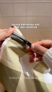 7.7 Free COD !! Sarung Bantal Resleting Bermotif dan Polos Bahan Katun Adem Lembut & Tidak Luntur