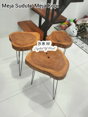 MEJA SUDUT / MEJA COFFE / MEJA MINI KAYU JATI ASLI