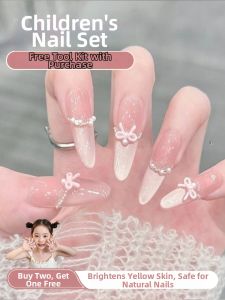 CHUBEISHI | Whitening Short Nails Stickers for Girls 6-10 years