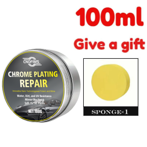 All-Vehicle Chrome Revitalizer: Oxidation Remover with Sponge - Brings Back Shine