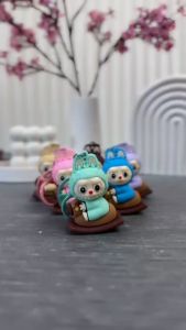 LABUBU VIRAL Gantungan Kunci Ganci + Mika Soft Cantolan Bening Konektor Klip Tali Bahan Silikon Karet Gantungan Gelang Strap HP Phone Charm Handphone Device Kamera Handmade Macaron Candy Lanyard Full Warna Korean Style Estetik Bracelet POPMART Labubu