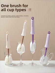 HALEXIONG | 2-in-1 Water Cup Cleaning Brush Long Handle