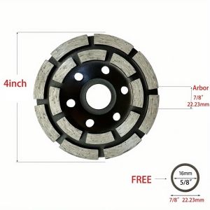 Diamond Double Row Grinding Wheel Cement Stone Concrete Floor Millstone Diamond Grinding Wheel Durable 4 inch 5 inch