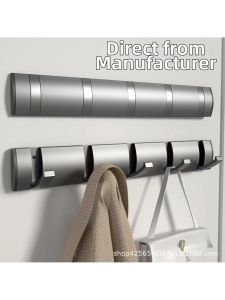 Space Aluminum Invisible Wall-Mounted Clothes Hook No-Drilling