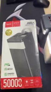 Pin Sạc dự phòng 50000mAh Hoco dung lượng lớn có đèn pin và báo phần trăm sạc siêu bền và siêu trâu tích trữ pin từ 6- 9 lần sạc