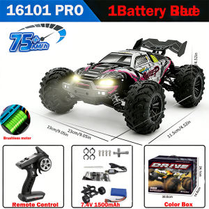 WLtoys | WLtoys 1/16 16101PRO 16102PRO RC Car 2.4G 4WD High Speed Brushless Motor Racing Toy with Night LED for Kids And Adults Gift