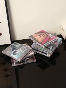 1pc Desktop Acrylic 7-Grid CD Album Storage Rack Cosmetics Lipstick Classification Organizer Music CD Organizer Box
