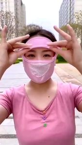 Khẩu trang chống nắng khẩu trang vải chống nắng khẩu trang ninja che kín mặt có vành thời trang - Happy Home 4U