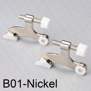 KAK 2 Miếng Chặn Cửa Màu Đen Chịu Lực Cao Có Thể Điều Chỉnh Với Bộ Giảm Chấn Cao Su Ẩn Bản Lề Pin Phần Cứng Cửa Bạc