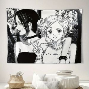 VIKAMA black and white cartoon style NANA tapestry anime decoration wall cloth living room room decoration