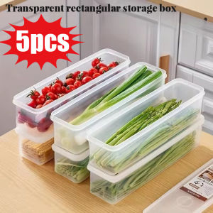 กล่องเก็บกล่องตู้เย็นสด5/3ชิ้นกล่องเก็บอาหารภาชนะบรรจุพร้อมฝาเก็บอาหารกรอบเย็นปิดผนึกห้องครัวที่จัดเก็บผลไม้สด