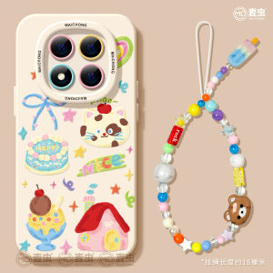 Redmi Note14pro Womens Style Silicone Phone Case Full Cover Graffiti Anti-fall Protection Soft Colorful 12 Turbo Design