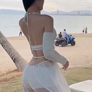 40-58KG ชุดไปทะเล ชูดว่ายน้ํา ชุดเที่ยวทะเล ราคาบนเสียหายใช้เสริม คู่จัดเพิ่มเติม