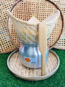 ชุดนึ่งข้าว นึ่งข้าวเหนียว หม้อนึ่งเบอร์22+หวด+ฝา+ไม้พาย