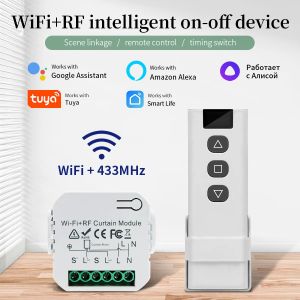 Tuya WiFi Smart Curtain Switch Controllers Roller Blinds Shutter Module RF 433MHz Remote Control Works With Alexa Google Home