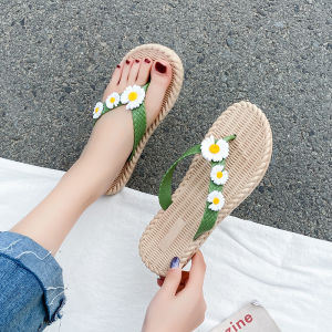 New Arrival Three Flowers Summer Flip-Flops Womens Outwear K-style Abrasion Resistant Womens Flats Sandals Beach