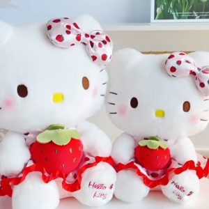 gấᴜ Bông Hello Kitty Ôm Dâu Hello kitty đồ chơi Mèo Cute đáng yêu quà tặng sinh nhật cho bé gái K4T2