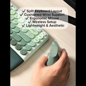 Mofii Wireless Ergonomic Keyboard and Mouse Set