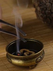 香炉 迷你塔香炉 熏香炉 小香 香片 Mini Incense Burner Vintage Incense Sticks Copper Incense Stick Holder Sandalwood Censer Insense Home Fragrance Decoration