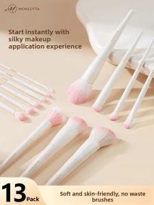 MONLEYTA | Beginners Makeup Brush Set Eye Shadow Blade Eyeliner Highlighter Concealer Nose Shape Full Range Cosmetic Brushes Kit