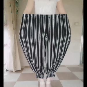 C21077 Womens Summer Long Pants Casual Wear High Waist Multicolor Ready Stock