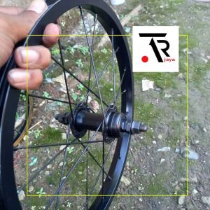 velg sepeda 16 in/wheelset 16 in bisa pasang cakram double drat Velg sepeda 16 in sepasang double drat bisa cakram depan belakang