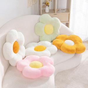 35/50cm Soft Colourful Cute Throw Pillow Stuffed Plush Daisy Flower Shape Chair Cushion Home Sofa Decor