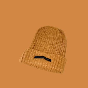 Loose Knitted Woolen Hat Deep Grey Versatile Large Head Size Face Slimming Comfortable Not Tight Fashionable for Big Face
