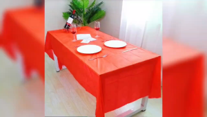 Wedding Dedicated Waterproof Plain Cloth Upset The Party Tablecloth Hotel Reception Party Decor