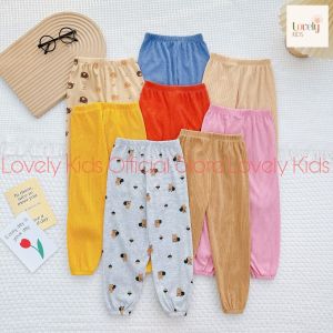 Quần Dài Thu Đông Len Tăm Bo Gấu Cho Bé Trai Gái 13-21kg [Siêu Yêu] Quần Thun Tăm Cho Trẻ Em Bé Trai Bé Gái QUẦN ALIBABA Lovely Kids Official Store