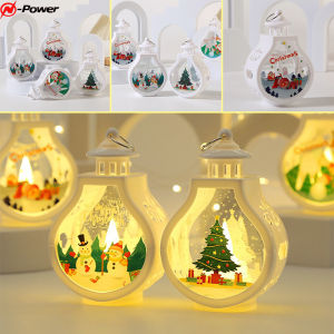 [In Stock] N-Power Christmas Lantern Light Merry Christmas Snowman Decorations for Home Xmas Tree Ornaments Xmas Gifts New Year