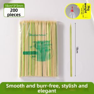 TAFUMAN | Flat Disposable Green Bamboo Skewers for Meat