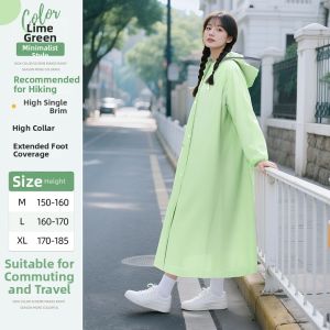 ZHENGYU | Womens Long Style Full-body Rain Protection Student Use Electric Bike Raincoat
