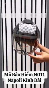 Mũ Bảo Hiểm 1/2 Đầu NAPOLI N011 Có Kính Dài Che Cả Mặc /Bảo Hành 12 Tháng.