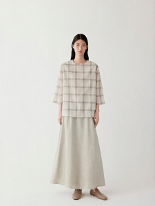 ICICLE | Summer New Linen Twill Mid-Length Skirt