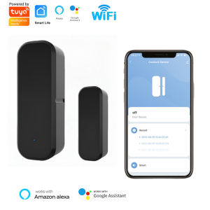 Tuya WiFi Door Sensor Contact Sensor Open Closed Detector  Alarm Security Protection Work with Alexa Google Assistant Smart Life