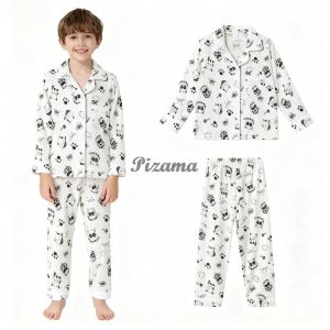 Spring Autumn Winter Teen Girls Pajamas Sets Children 2 Piece Full Sleeve Loungewear Kids Pyjamas Button Down Pijama Teen Niña