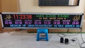 Jadwal Sholat RGB 40x200cm P5 Wifi Android Plus Auto Tartil & Auto Sound